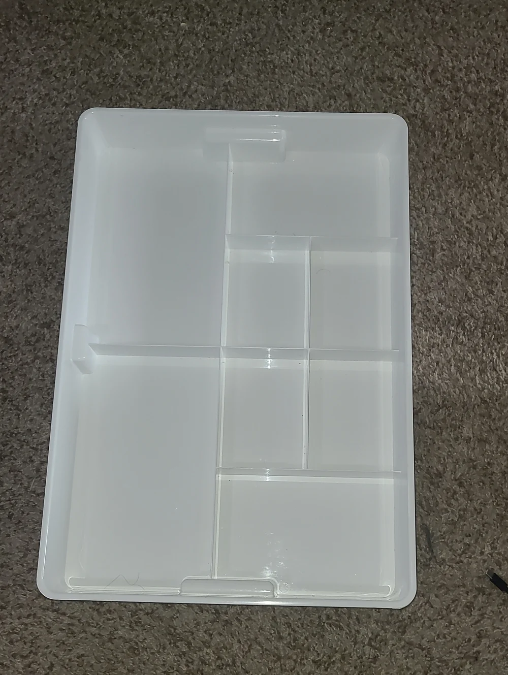 IKEA White Plastic Drawer Organizer with Multiple Compartments